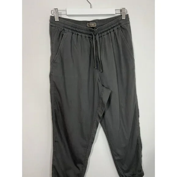 Point Sur by J. Crew Gray Jogger 100% Cotton Elastic Waist Lounge Pants Size 8 - Picture 6 of 11